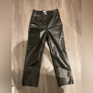 Aritzia Melina Vegan Leather Pant (Black, Size 2)